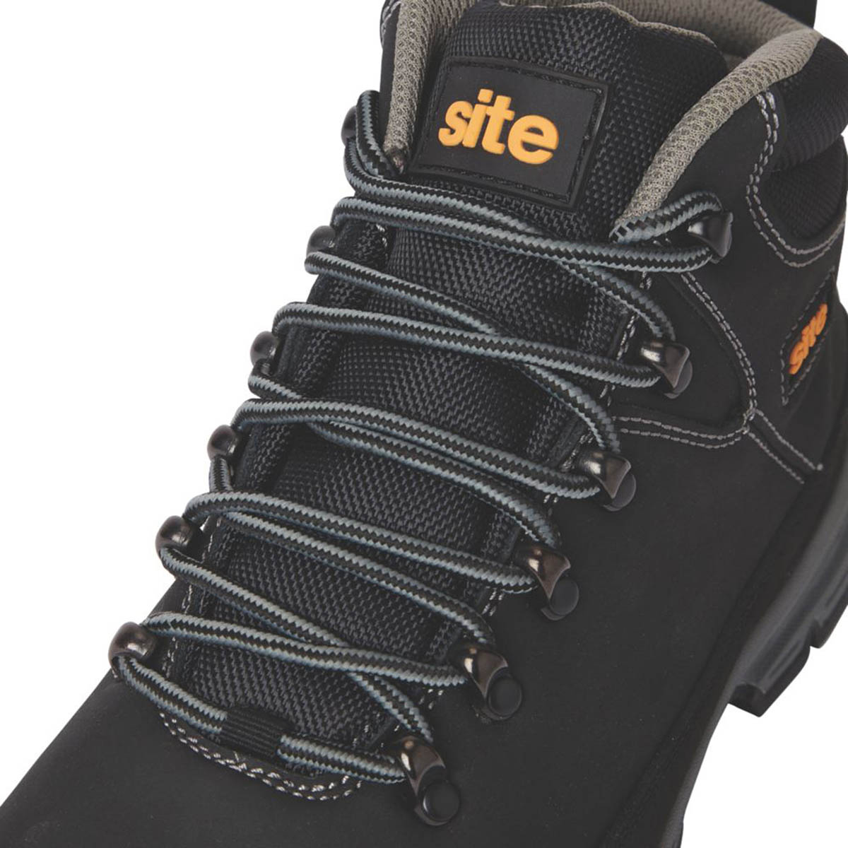 Site Safety Boots Unisex Standard Fit Black Leather Work Shoes Steel Toe Size 10 - Image 5