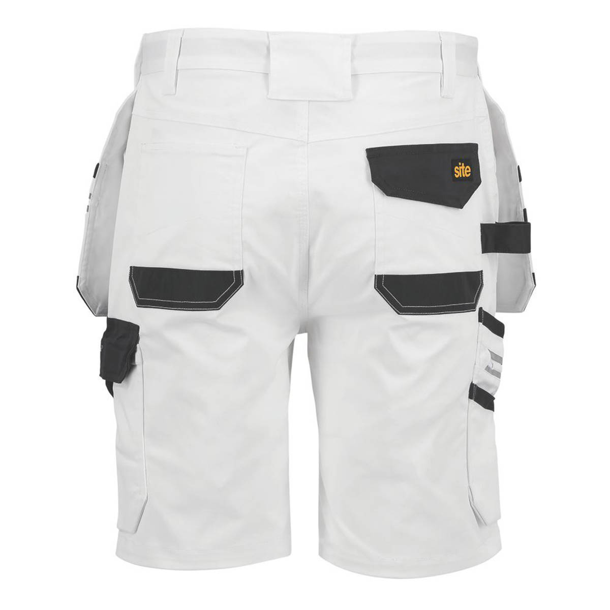 Site Mens Work Shorts Kirksey White Grey Breathable Stretch Durable 36" W - Image 3