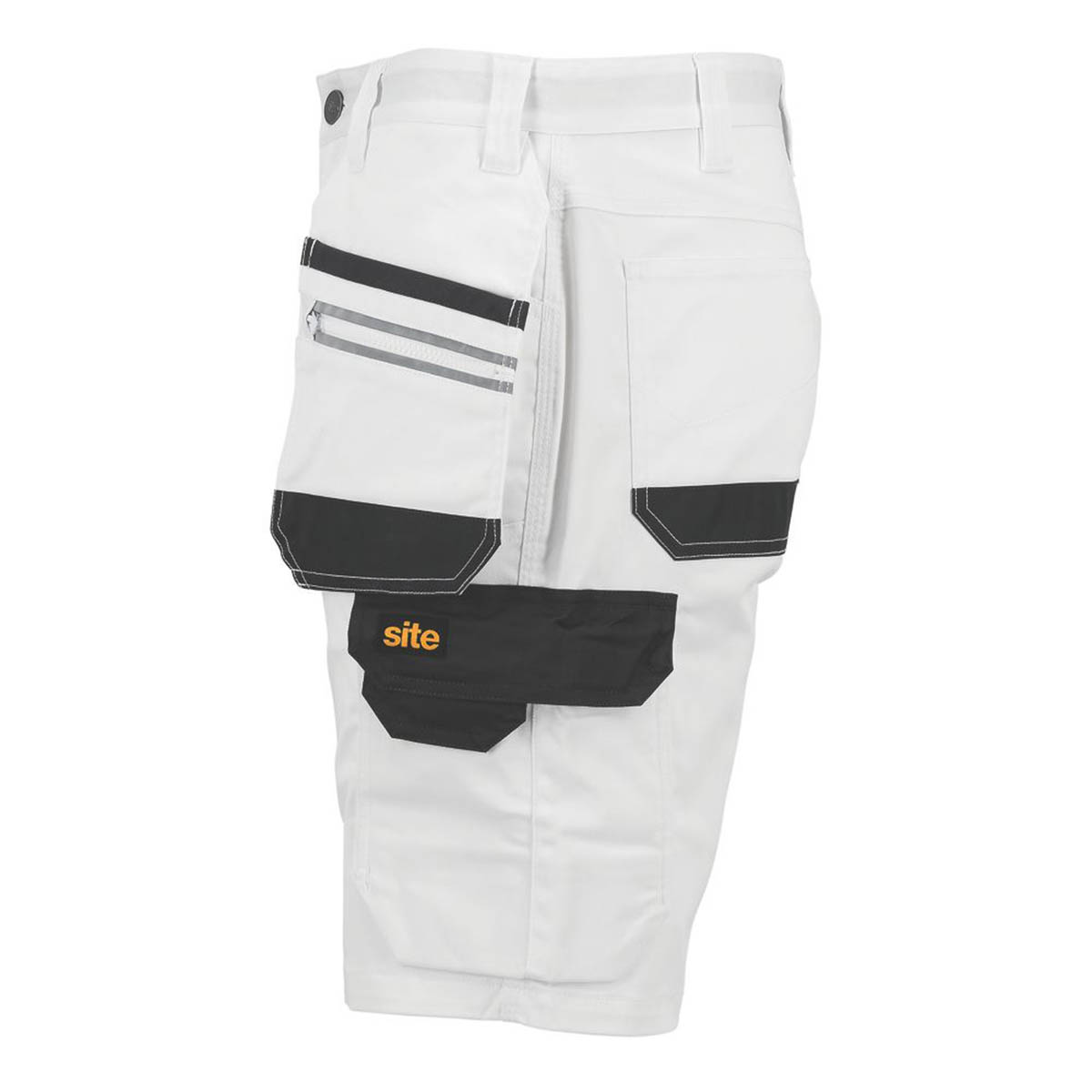 Site Mens Work Shorts Kirksey White Grey Breathable Stretch Durable 36" W - Image 5