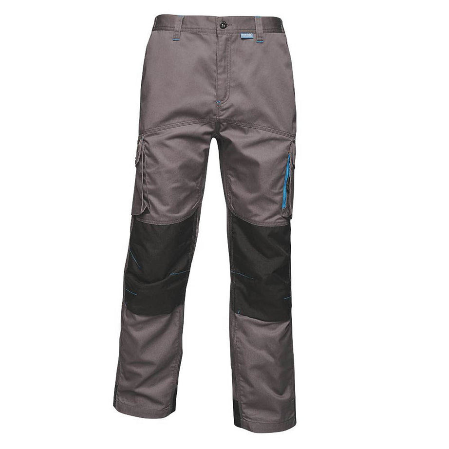 Mens Work Trousers Cargo Iron Multi Pockets Front Zip Durable 34" W 33" L - Image 1