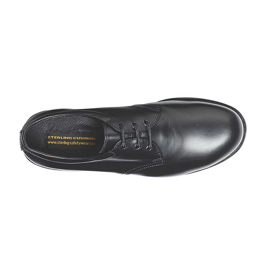 Safety Shoes Mens Wide Fit Black Leather Steel Toe Cap Lightweight Size 7 - Image 2