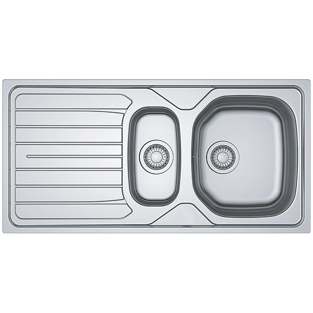 Kitchen Sink And Tap Mixer Set 1.5 Bowl Inset Reversible Double Lever Waste - Image 2