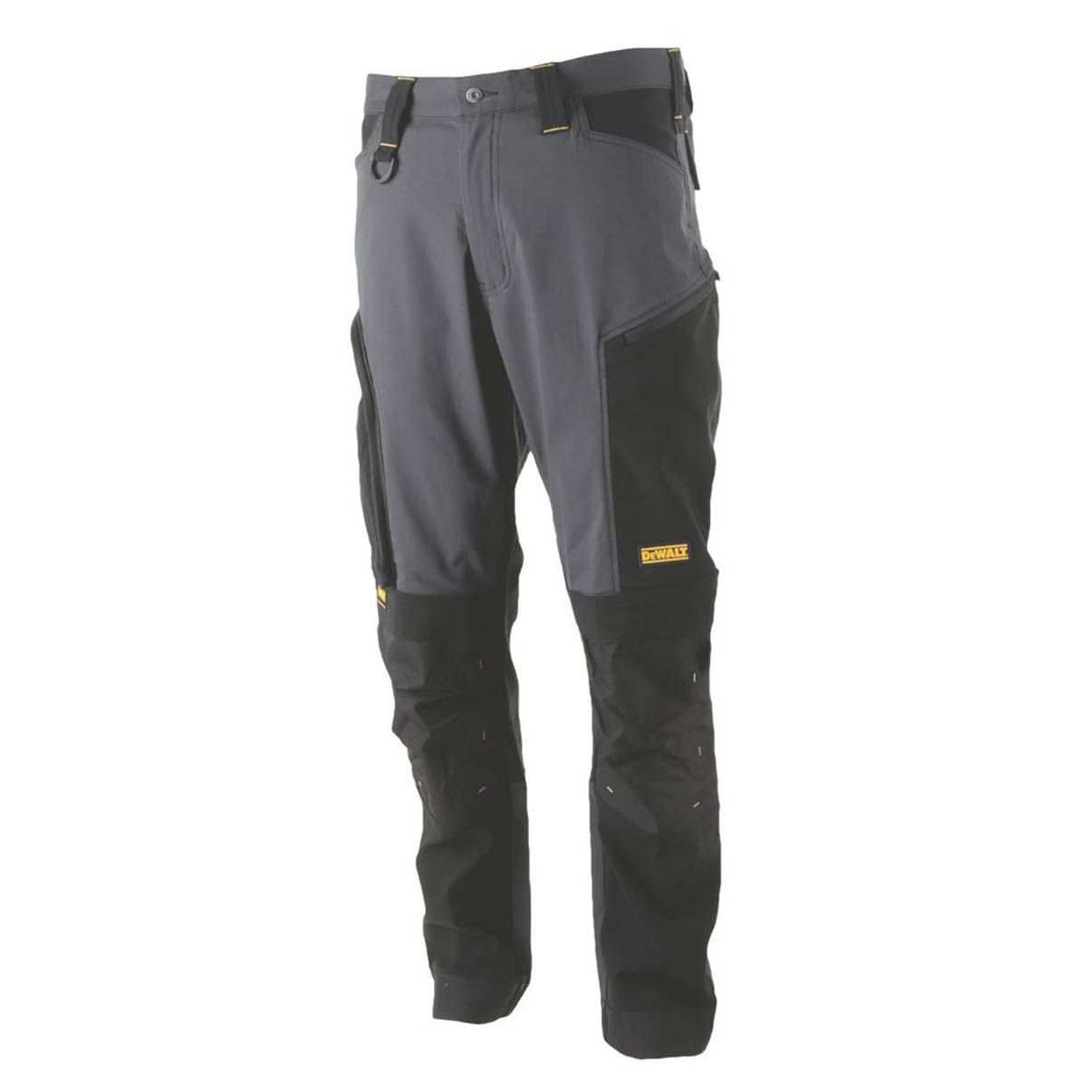 DeWalt Work Trouser Mens Tapered Grey Black Breathable Multi Pockets 32"W 31"L - Image 1
