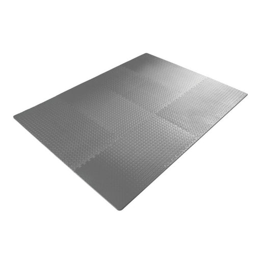Interlocking Floor Tiles Grey Foam Mat Heavy Duty Flooring 60x60cm Pack Of 12 - Image 1