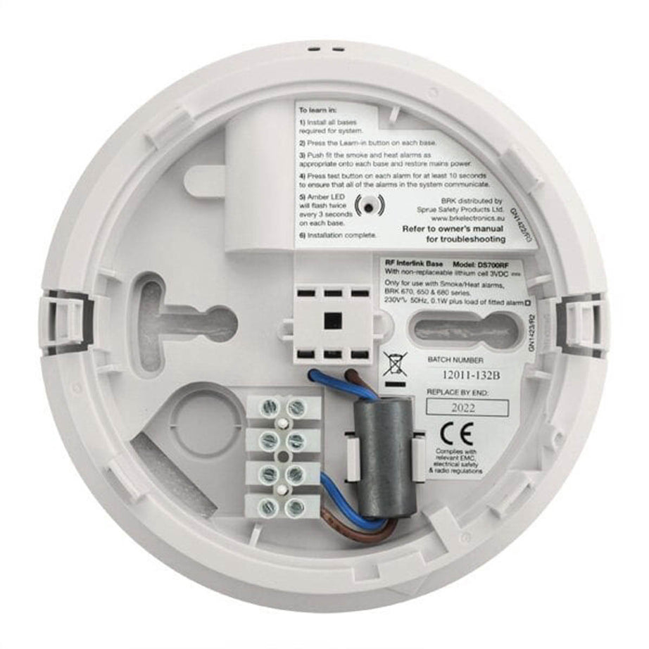BRK RF Base DS700RF Wireless Mains Powered Smoke And Heat Alarm Indoor - Image 1