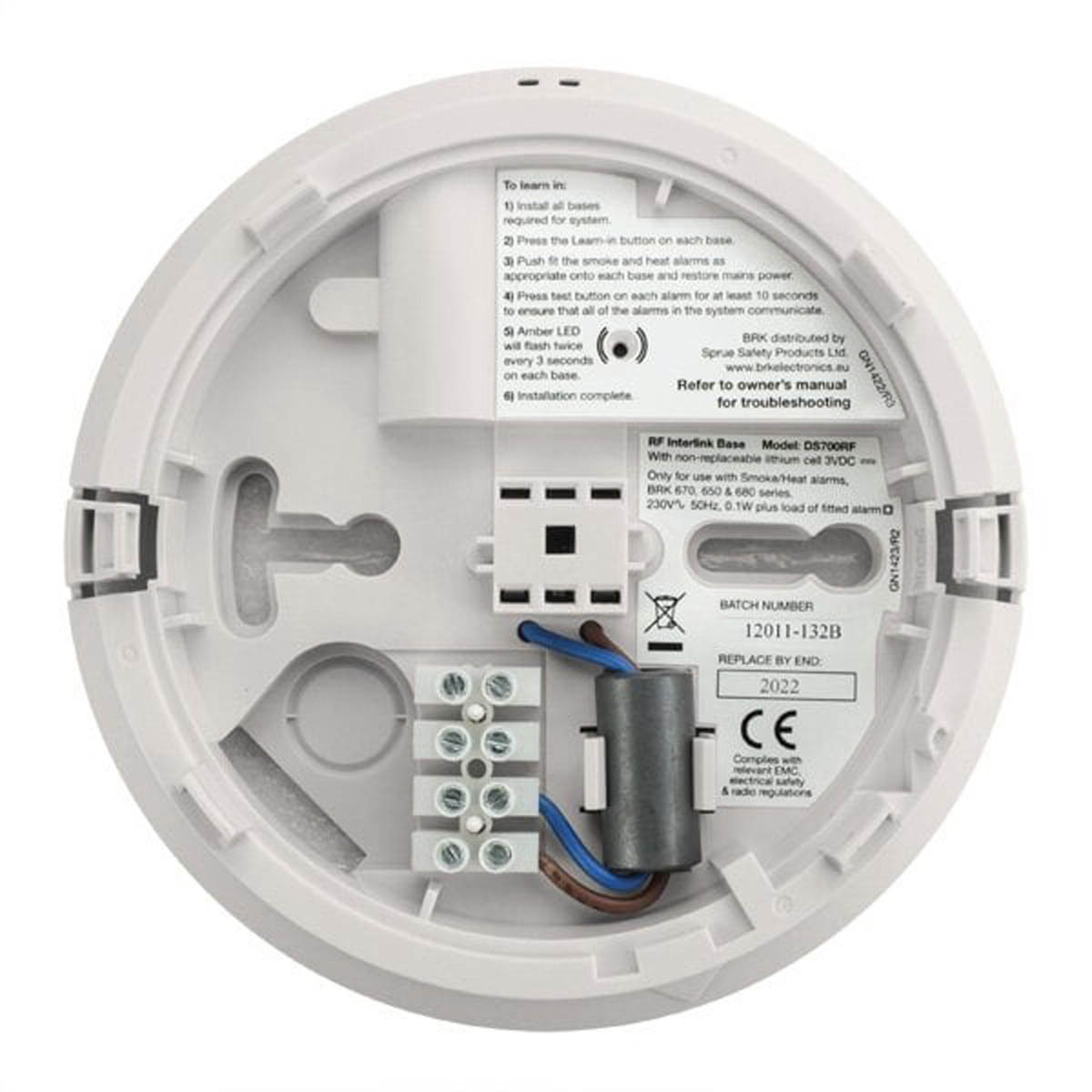 BRK RF Base DS700RF Wireless Mains Powered Smoke And Heat Alarm Indoor - Image 1