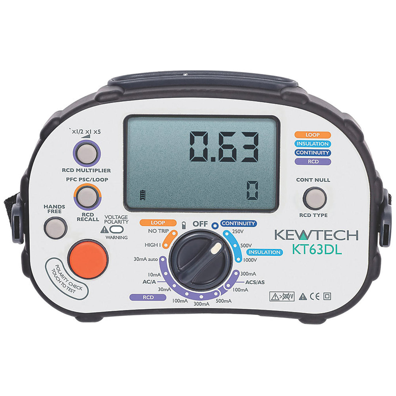 Kewtech Multifunction Electrical Tester AC RCDs Test LCD Display With Carry Case - Image 1