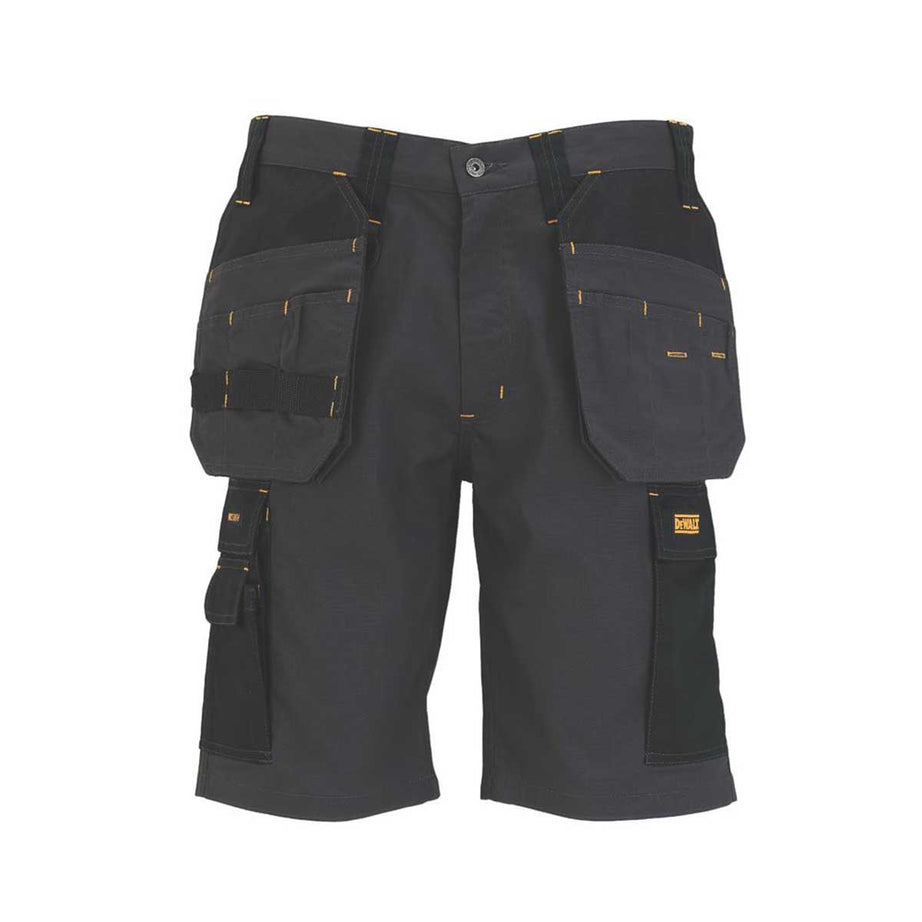 DeWalt Work Shorts Mens Regular Fit Grey Black Multi Pockets Cargo Breathable 32"W - Image 1