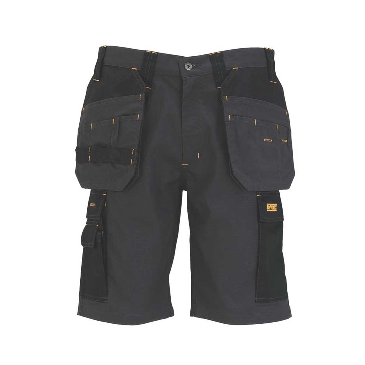 DeWalt Work Shorts Mens Regular Fit Grey Black Multi Pockets Cargo Breathable 32"W - Image 1