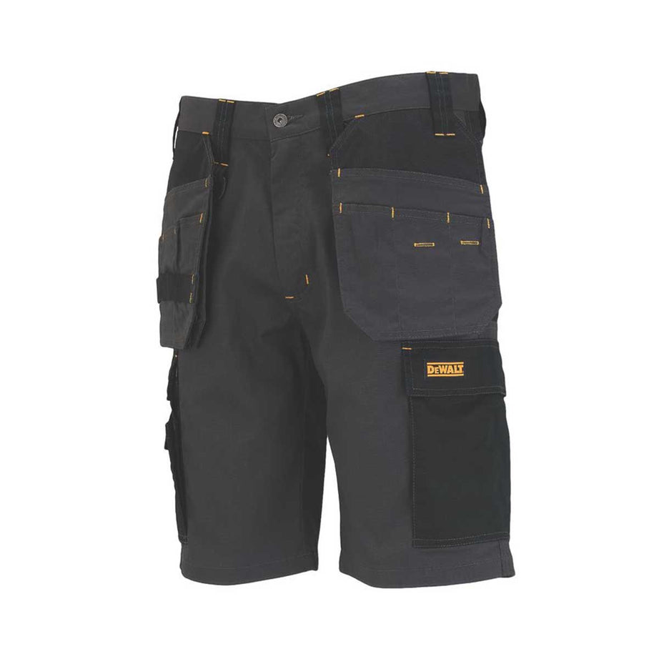 DeWalt Work Shorts Mens Regular Fit Grey Black Multi Pockets Cargo Breathable 32"W - Image 3