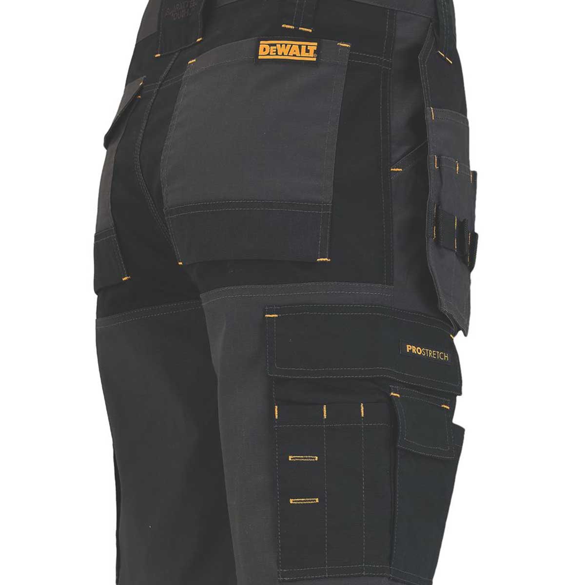 DeWalt Work Shorts Mens Regular Fit Grey Black Multi Pockets Cargo Breathable 32"W - Image 4