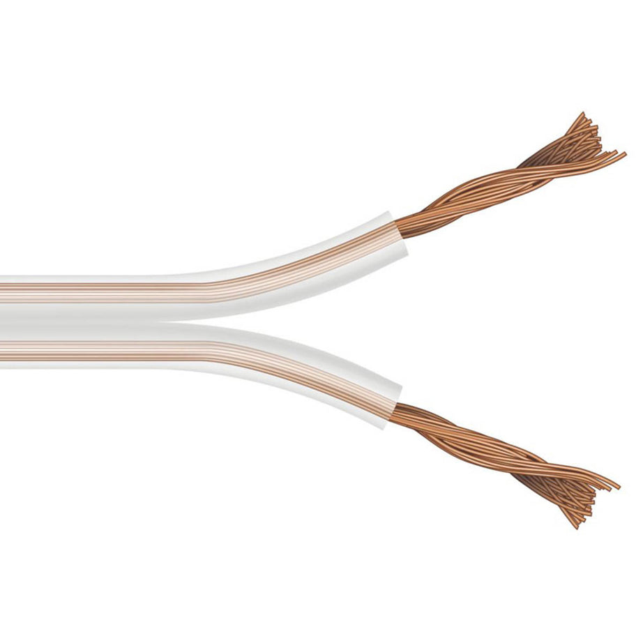 Speaker Cable Transparent 28 Strand Audio Stripped Bare Wire Clear 25m Coil - Image 1