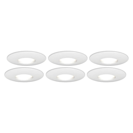 Downlight Fixed Fire Rated White IP20 Indoor Round GU10 Ceiling Light Pack Of 6 - Image 1
