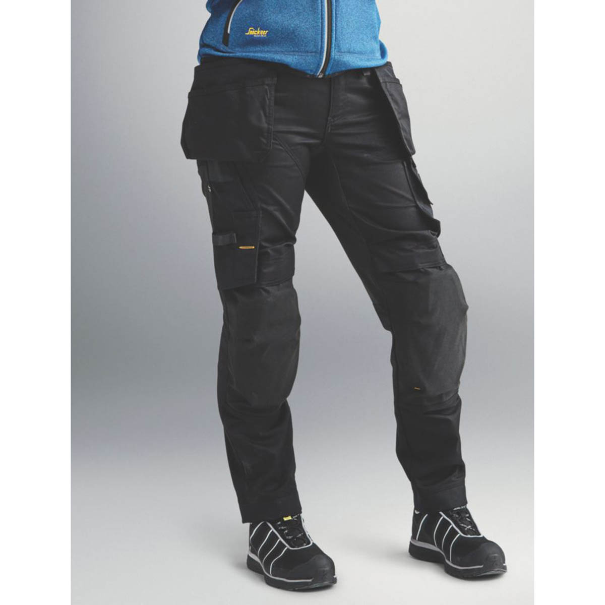 Snickers Work Trousers Womens Slim Fit Black Stretch Multi Pockets Size 10 31"L - Image 6