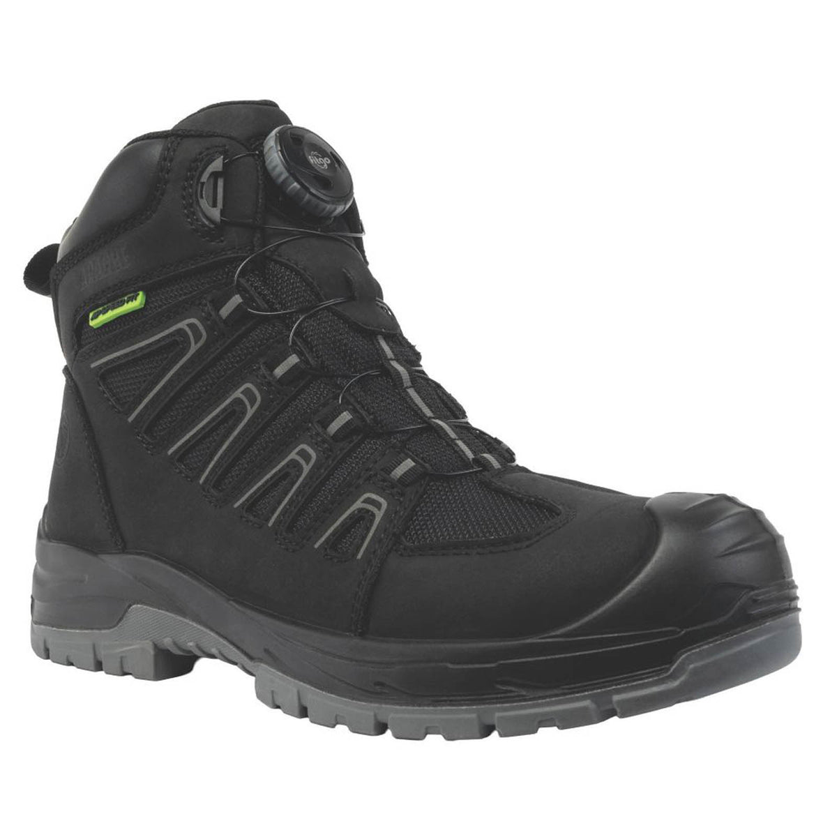 Apache Safety Boots Mens Wide Fit Black Waterproof Shoes Composite Toe Size 9 - Image 1