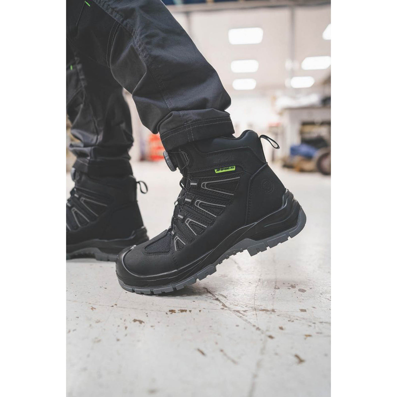 Apache Safety Boots Mens Wide Fit Black Waterproof Shoes Composite Toe Size 9 - Image 6