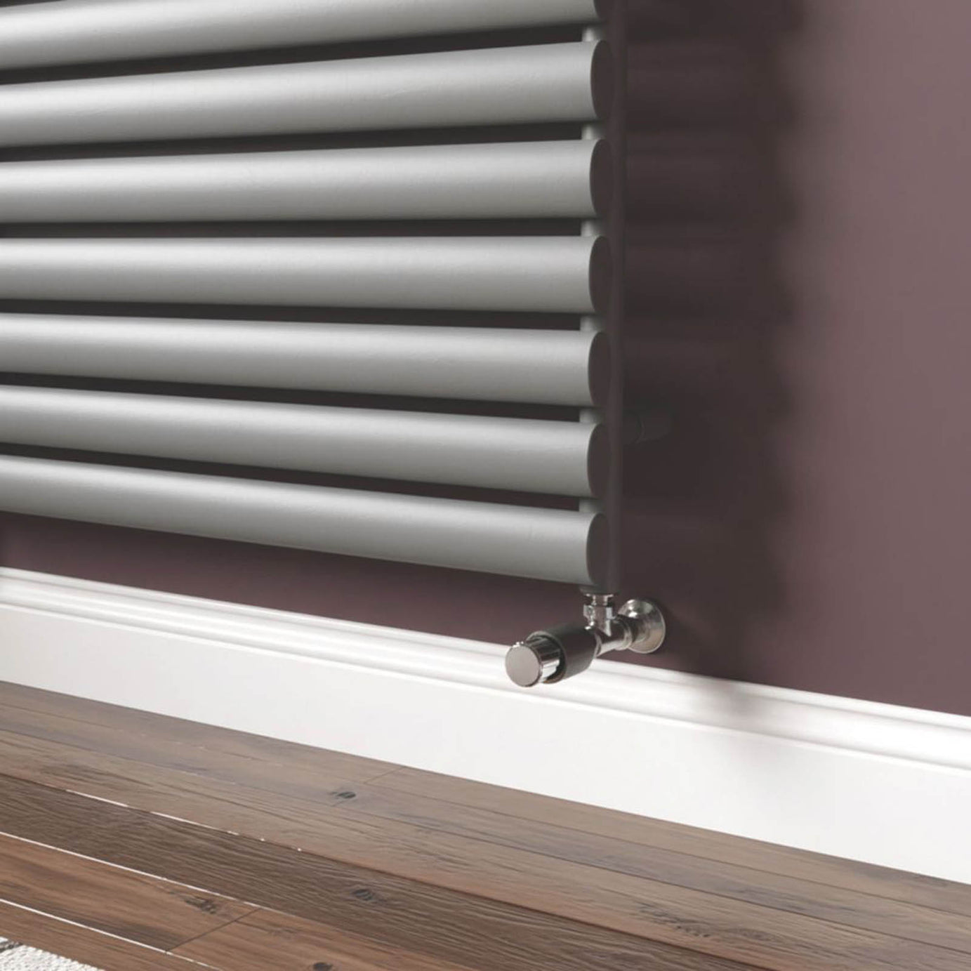Flomasta  600mm x 1200mm 2626BTU Anthracite Horizontal Designer Radiator - Image 4