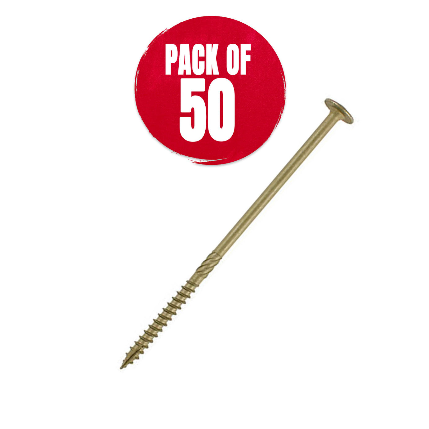 Timber Frame Screws Wafer Head Countersunk Durable Outdoor 8x250mm Pack of 50 - Image 1