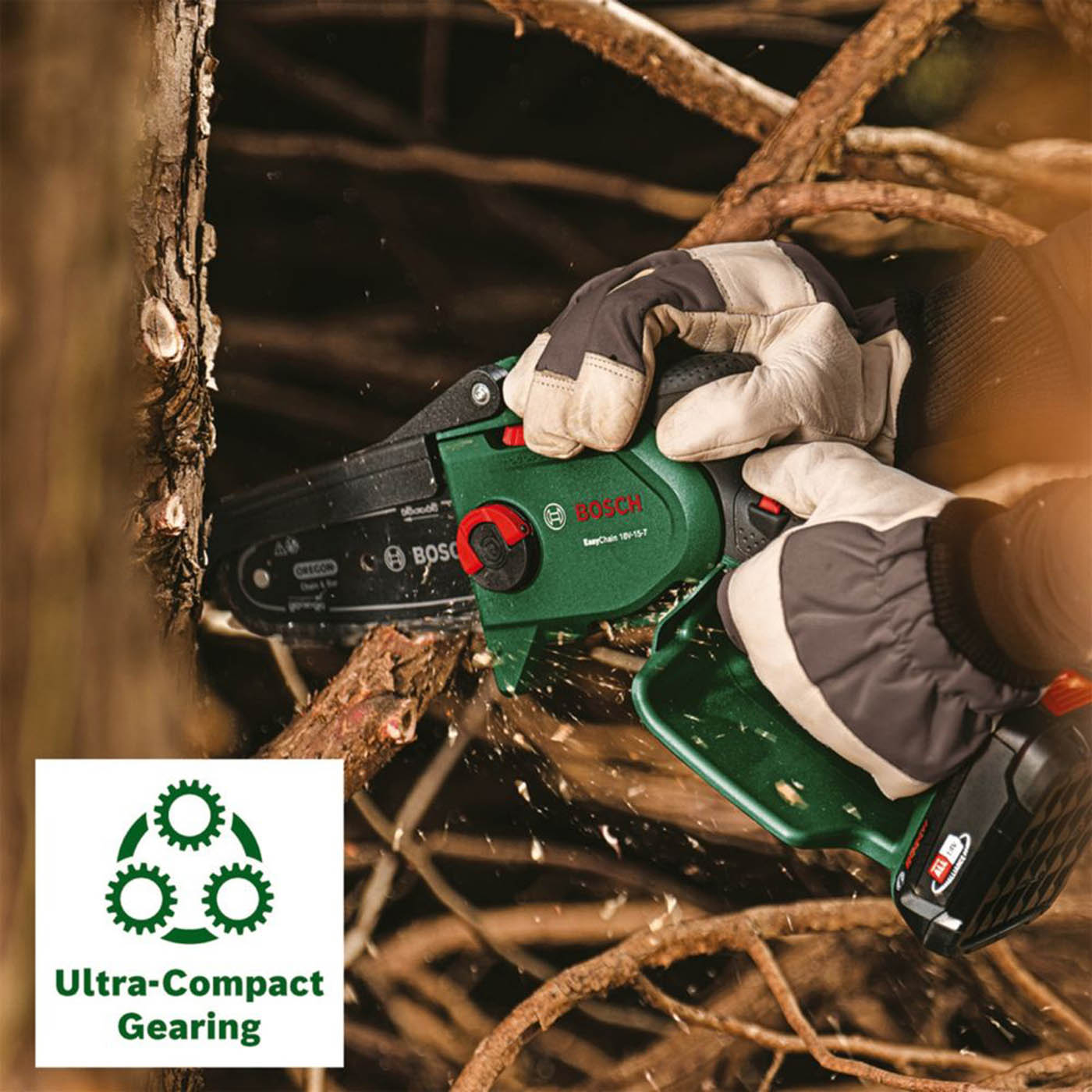Bosch Mini Chainsaw EasyChain 18V-15-7 Cordless 18V 1 x 2.5Ah Li-Ion 15cm - Image 2
