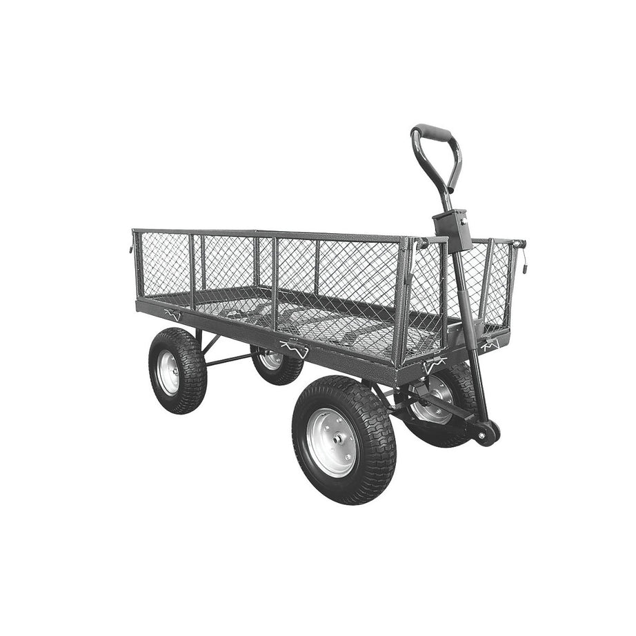 Garden Trolley Large Heavy Duty 350 Kg Metal Cart Mesh Wagon Barrow Truck - Image 1