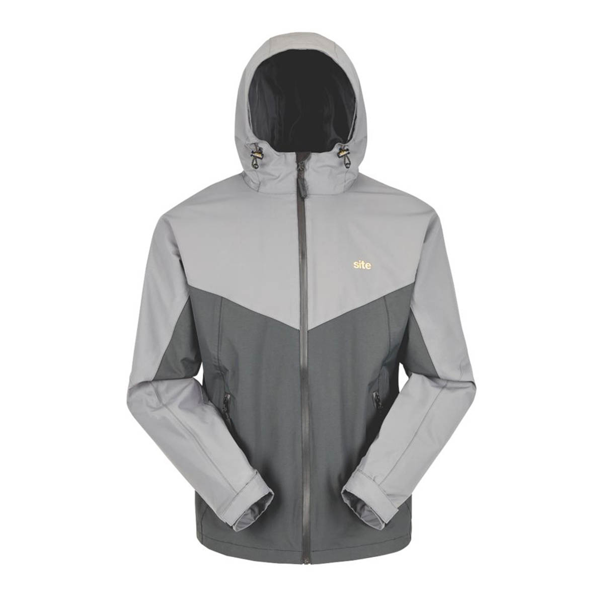 Site Mens Jacket Windproof Black Grey Messner Adjustable Hood X Large 54" Chest - Image 2
