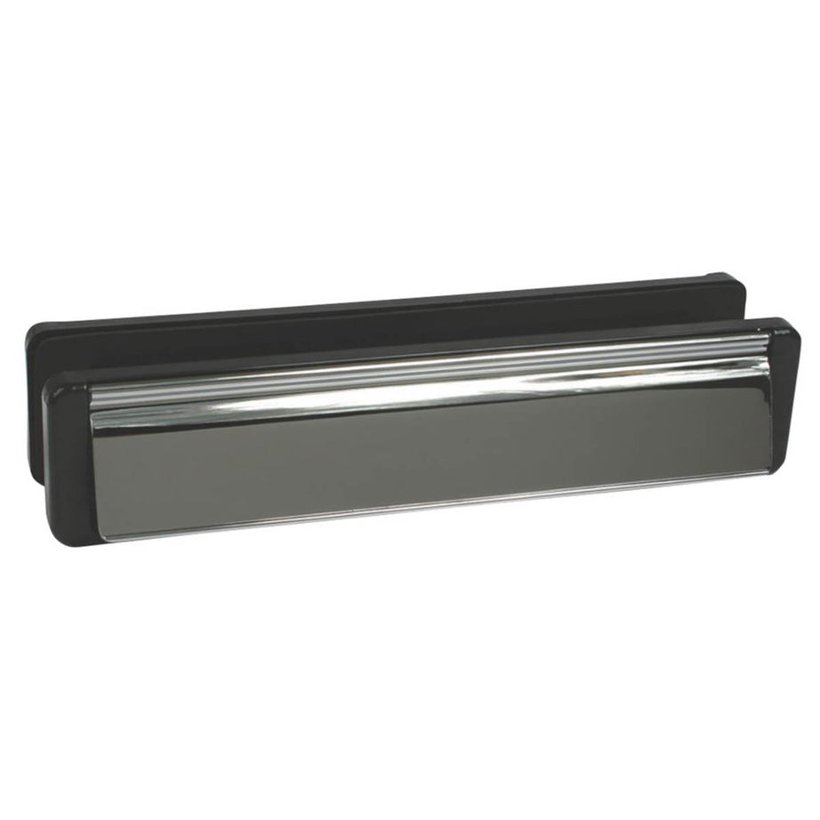 Fab and Fix Letter Plate Zinc Alloy Chrome External Anti Snap Flap 310 x 68mm - Image 1