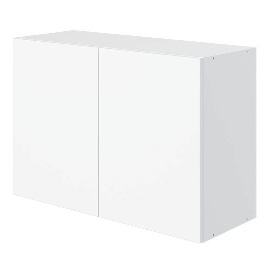 Kitchen Wall Unit Cabinet Matt White 2 Door Storage Cupboard 80x32x55cm - Image 1