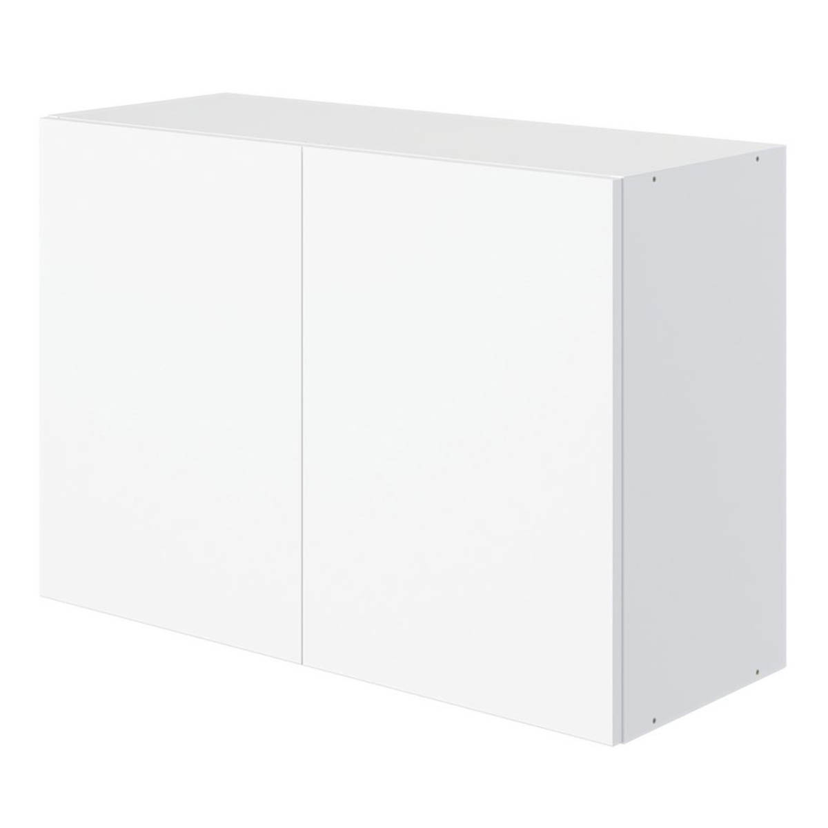 Kitchen Wall Unit Cabinet Matt White 2 Door Storage Cupboard 80x32x55cm - Image 1
