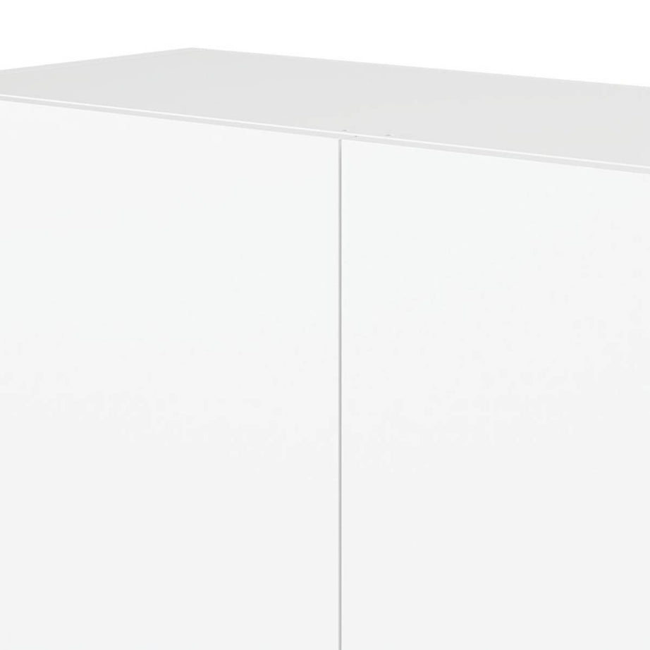 Kitchen Wall Unit Cabinet Matt White 2 Door Storage Cupboard 80x32x55cm - Image 5