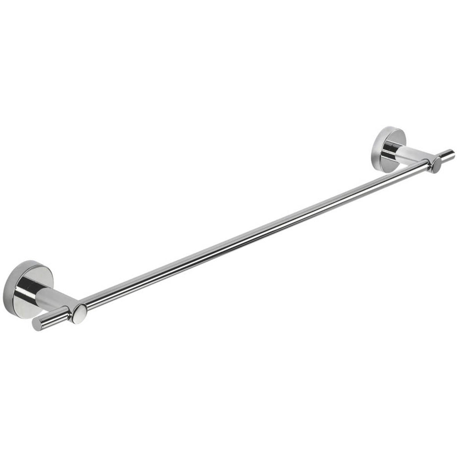 Towel Rail Holder Chrome Wall Mounted Flexi-Fix Bathroom 677 x 77 x 54mm - Image 1