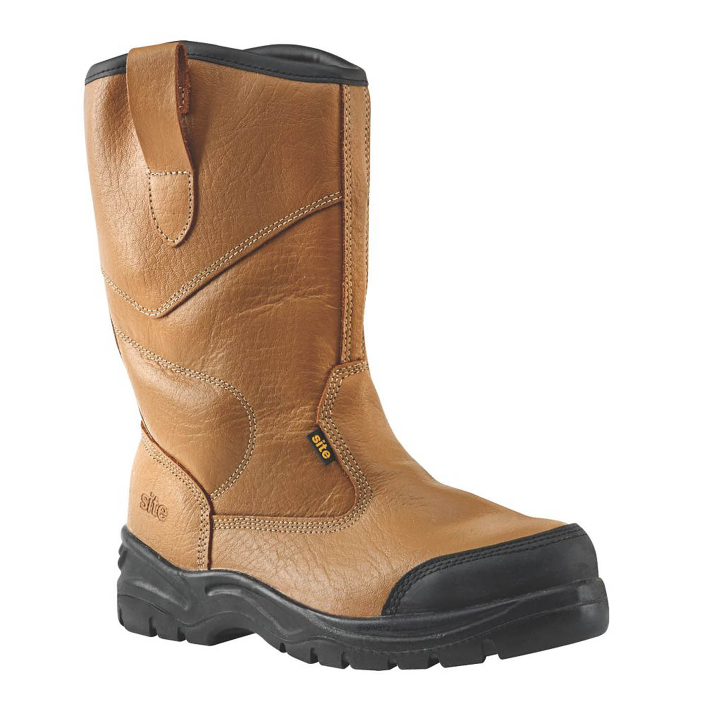 Site Safety Rigger Boots Mens Wide Fit Brown Leather Fur Lined Steel Toe Size 11 - Image 1