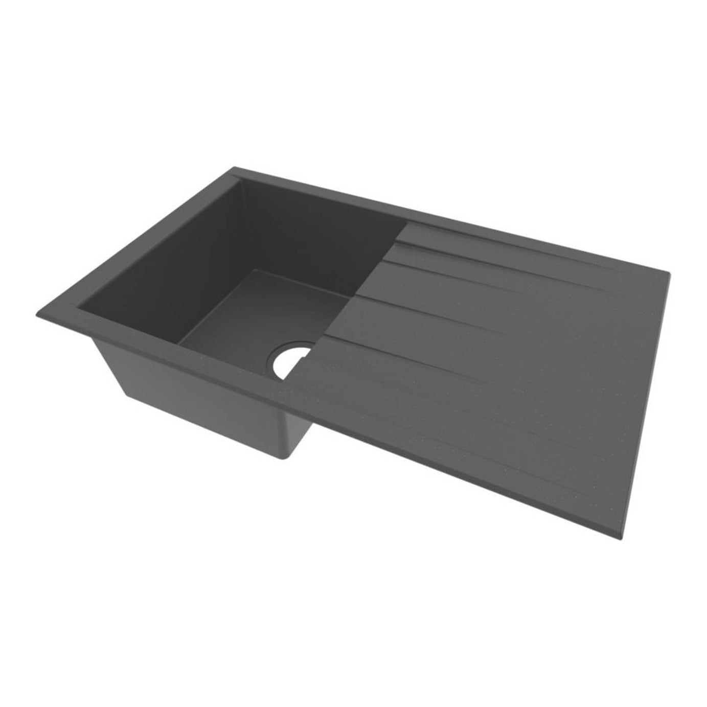 Swirl Erzen 1 Bowl  Black Composite Sink 800mm x 500mm - Image 1