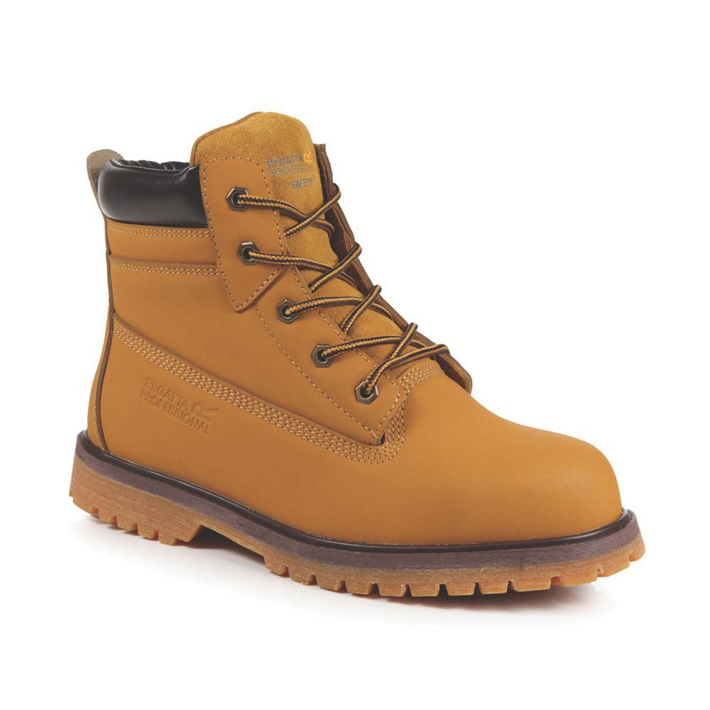 Regatta Safety Boots Mens Standard Fit Brown Leather Waterproof Steel Toe Size 7 - Image 1