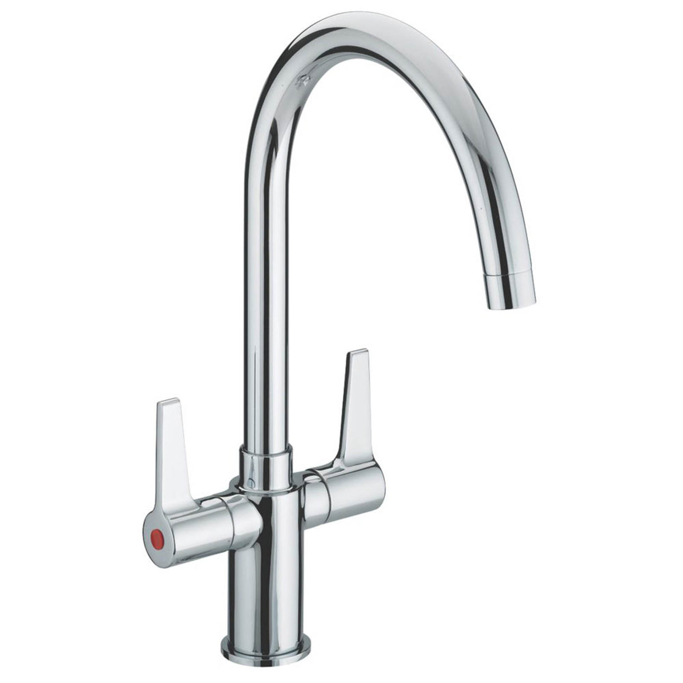 Bristan Kitchen Tap Mono Mixer Chrome Double Lever Swivel Spout Modern Faucet - Image 1