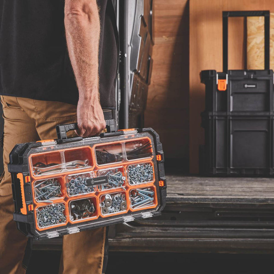 Magnusson Organiser Stakkur Compact Carrying Handles Plastic 11.89" x 21.26" - Image 3