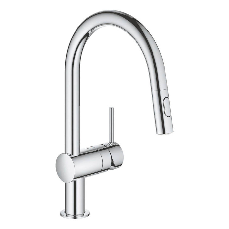 Grohe Kitchen Tap Mono Mixer Chrome Pull Out Single Lever Contemporary Faucet - Image 1