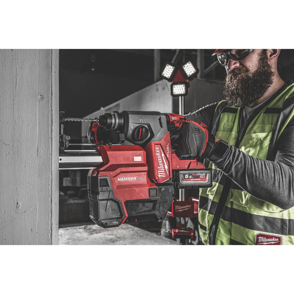 Milwaukee Hammer Drill  Dust Extractor SDS M18FPDDEXL-0 18V Li Ion Body Only - Image 5