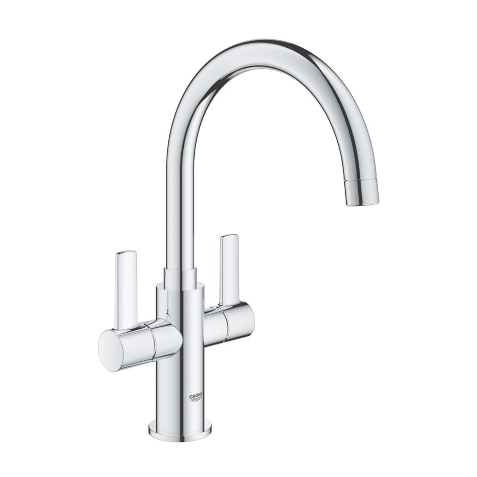 Grohe Kitchen Tap Mono Mixer Double Lever Chrome Ceramic Disc Swivel Spout - Image 2