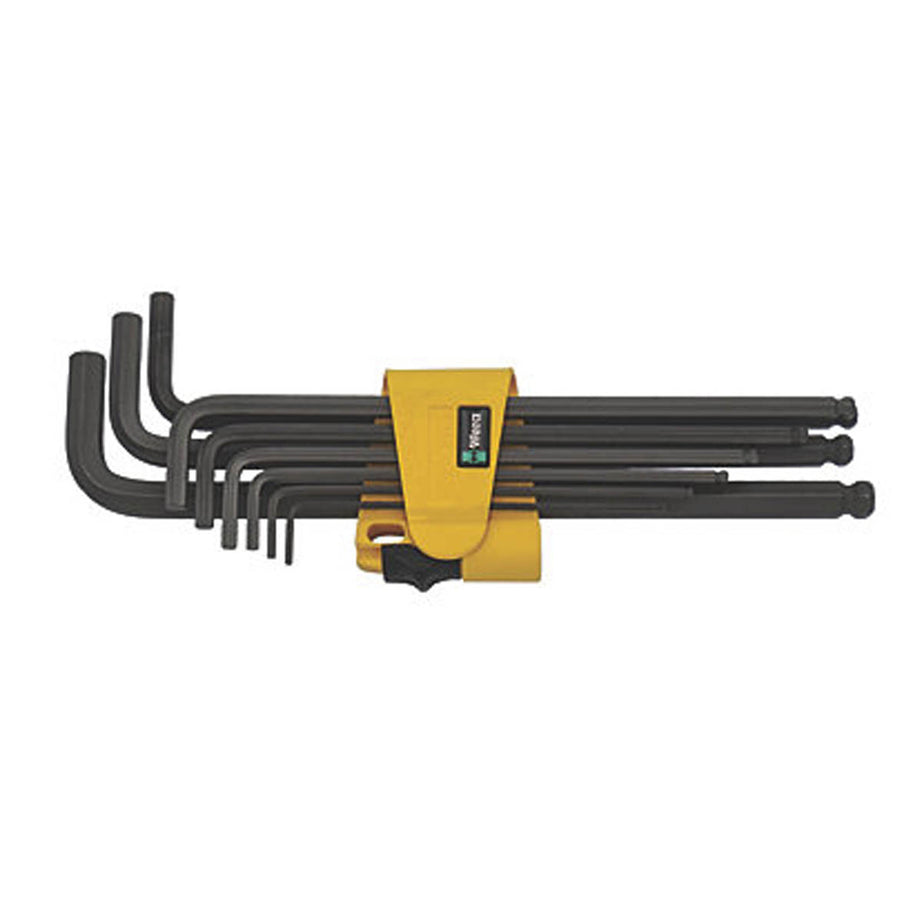 Wera Hex Allen Key Set 950/9 Hexagonal Imperial Hex Plus Ball-End L-Key 9 Pieces - Image 1