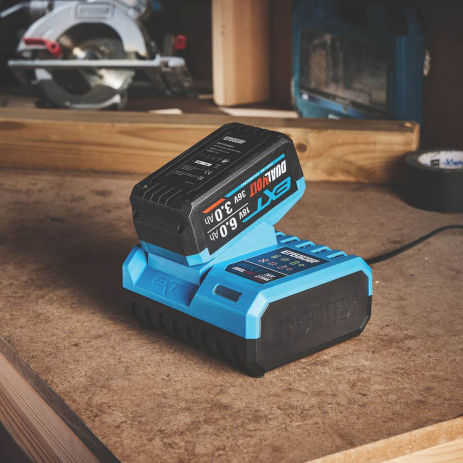 Erbauer Battery And Charger ERT1047CHR 18/36V 3.0/6.0Ah Lithium EXT 2 Pack - Image 2