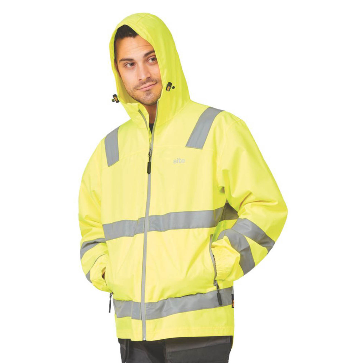 Site Harvell Hi-Vis Lightweight Jacket Yellow X Large 52" Chest - Image 5
