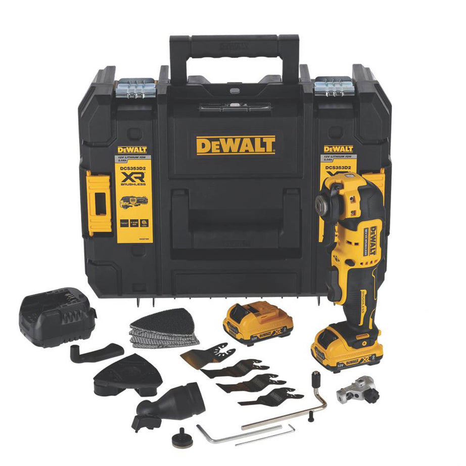 DeWalt Oscillating Multi Tool Cordless 12V 2x2Ah Li-Ion DCS353D2T-GB Brushless - Image 1