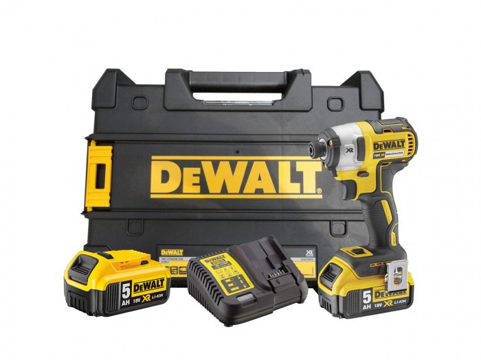 Dewalt Impact Driver Kit DCF887P2-GB XR Cordless 18V LI-ion 2x5.0Ah Compact - Image 1