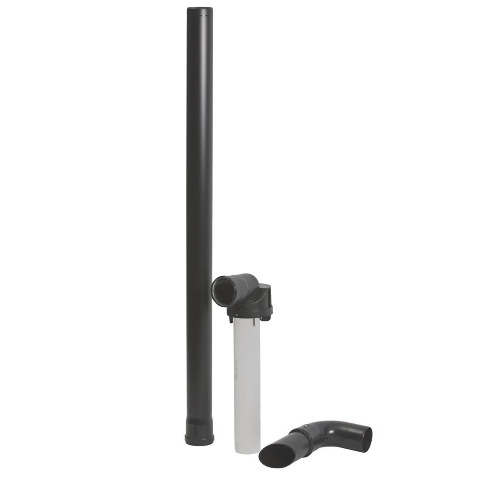 Baxi Plume Kit Extension Pipe Black 60mm Push Fit Connection Boiler Accessories - Image 1