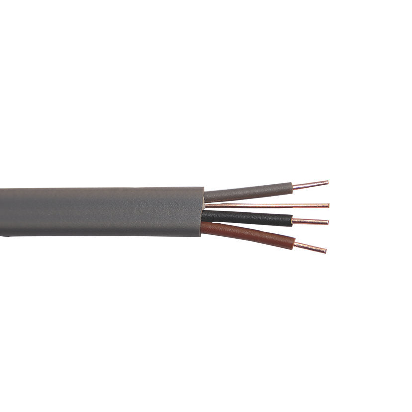 Prysmian Wiring Cable 6243YH Flat PVC 3-Core And Earth Grey Indoor 1mm² Drum 50m - Image 2
