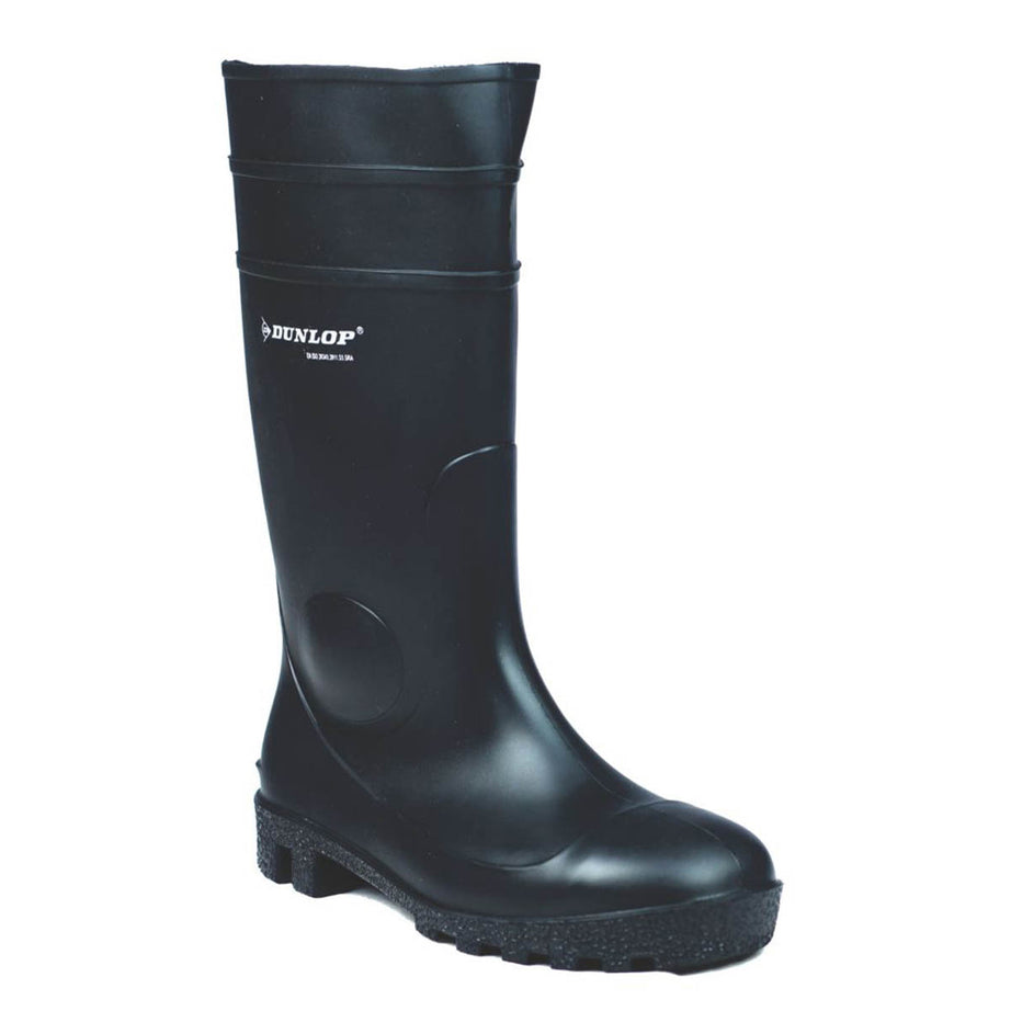 Dunlop Safety Wellies Mens Standard Fit Black Waterproof Boots Steel Toe Size 9 - Image 1
