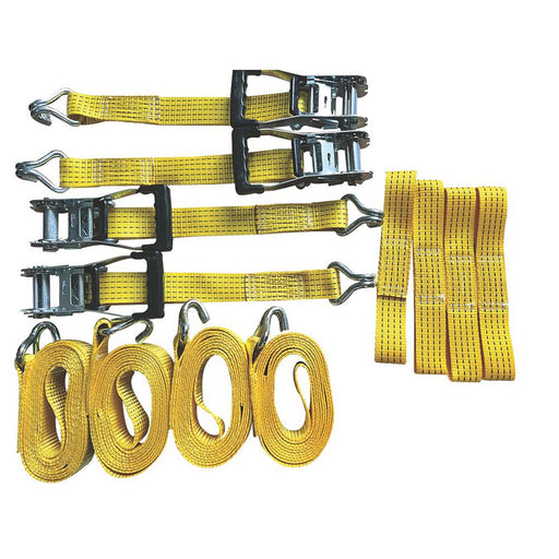 Car Towing Set Straps Vehicle Heavy Duty Quick-Release Durable 320-4000mm - Image 1