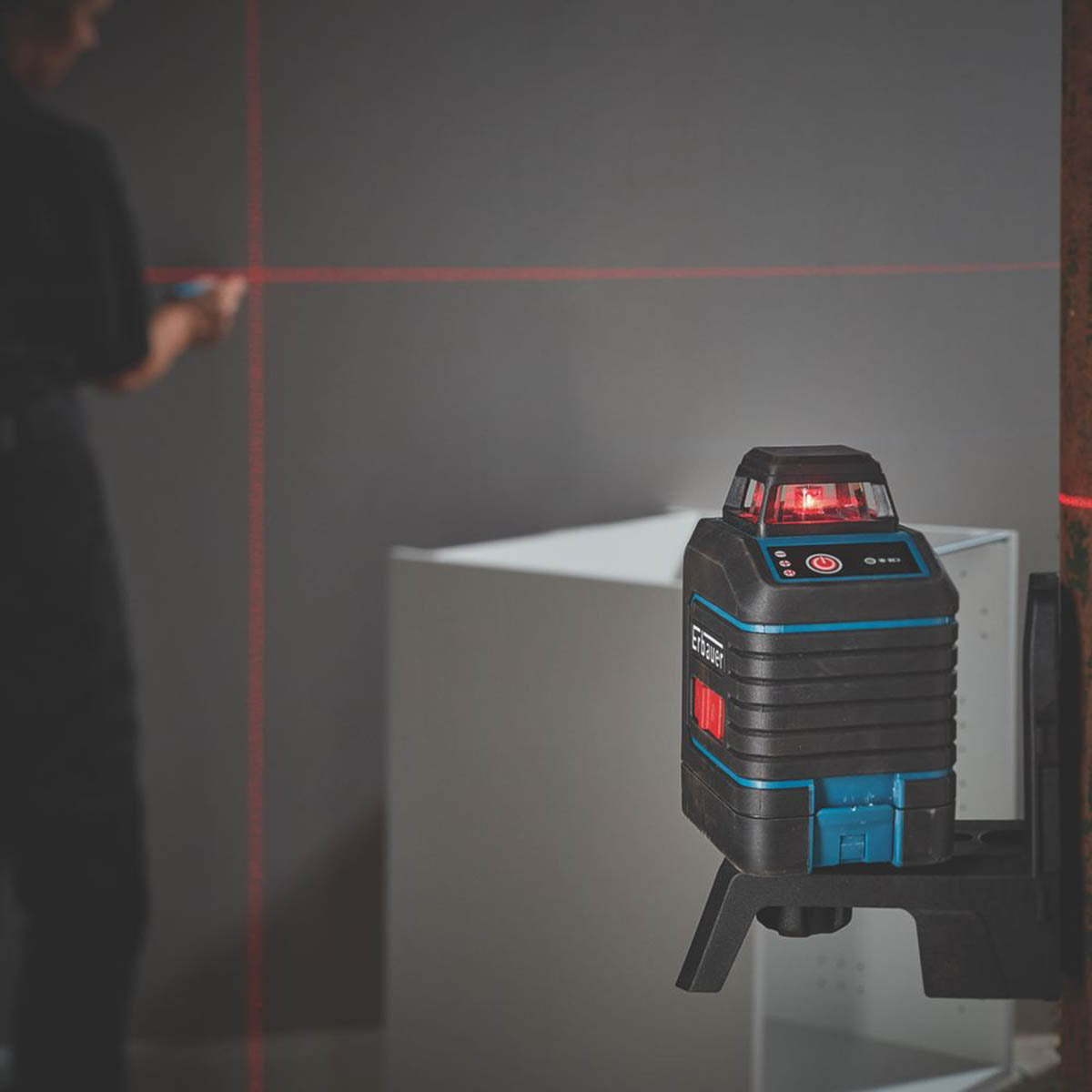 Erbauer Laser Level Red Self Levelling Multi Line Indoor Outdoor Measure Tool - Image 5