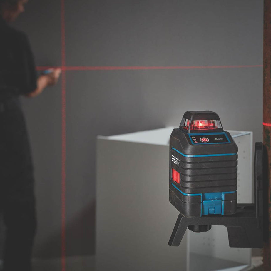 Erbauer Laser Level Red Self Levelling Multi Line Indoor Outdoor Measure Tool - Image 5