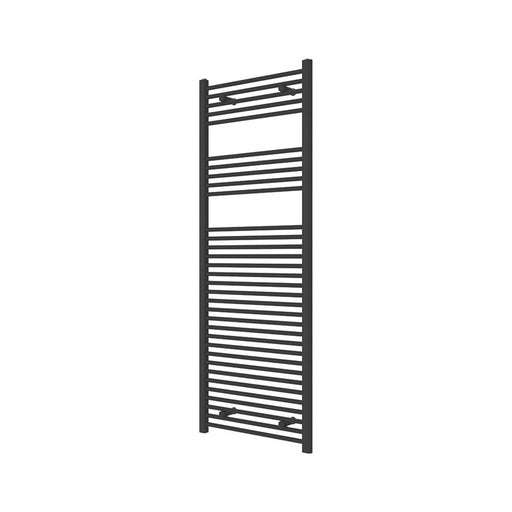 Towel Radiator Rail Black Matt Steel Bathroom Warmer 816W (H)1600 x (W)600mm - Image 1